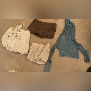 BDG Brown and Cream Women Shorts